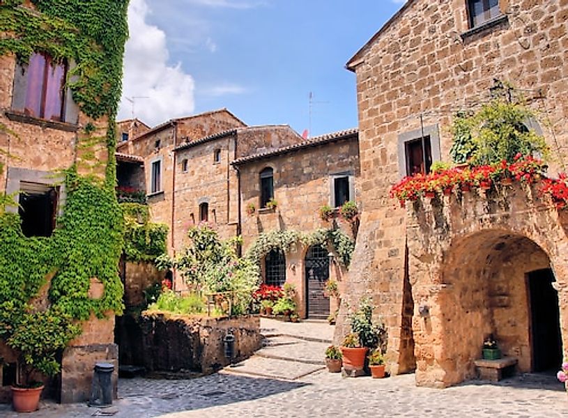 Papermoon Fototapete »Italian Old Village« glatt günstig online kaufen