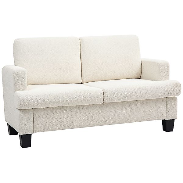 HOMCOM 2-Sitzer-Sofa in Veloursstoff mit Armlehnen, Modernes 2-Sitzer-Sofa günstig online kaufen
