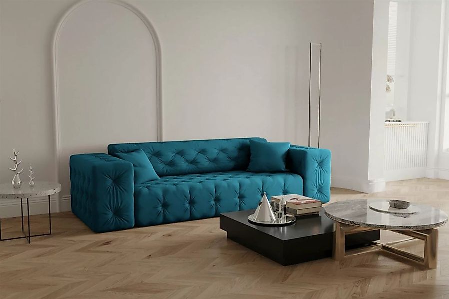 Fun Möbel Sofa Sofa Designersofa CHANTAL 3-Sitzer in Stoff Opera Velvet günstig online kaufen