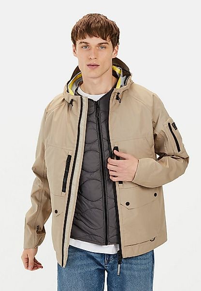 camel active Funktionsjacke aus Baumwolle mit Kapuze Langarm Kapuze Markenl günstig online kaufen