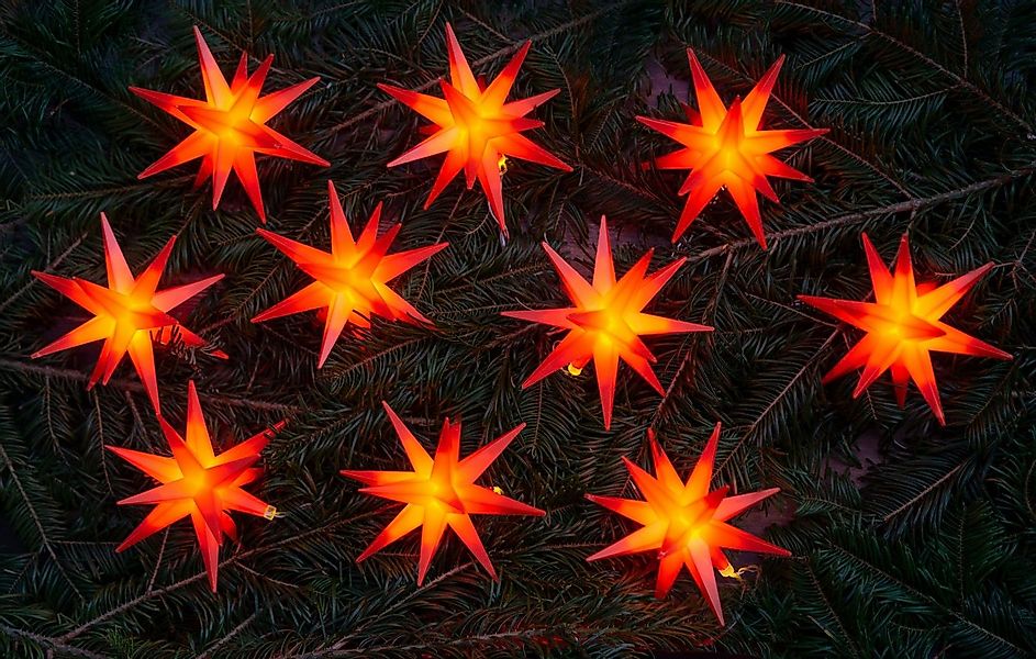 Guru-Shop LED-Stern für außen Sternenkette, Lichterkette mit 20x LED.., LED günstig online kaufen