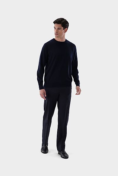 Rundhalspullover aus merzerisierter Merinowolle günstig online kaufen