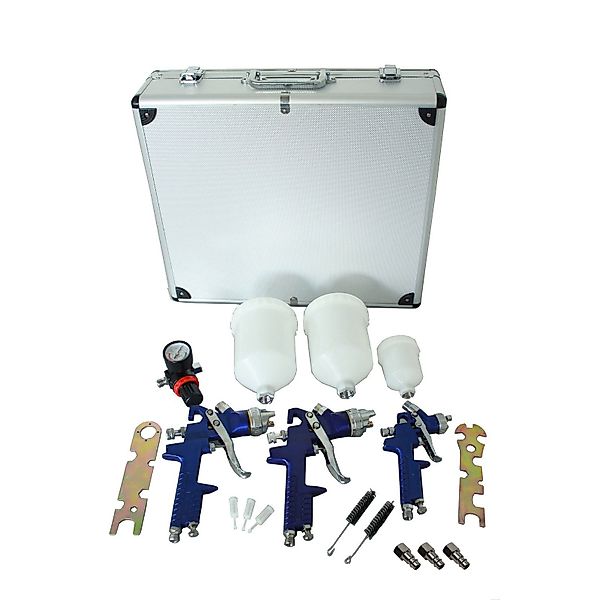 TRUTZHOLM Lackierpistole 3x HVLP Spraypistole Lackierpistole günstig online kaufen