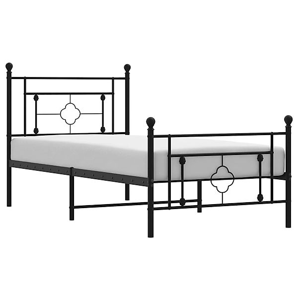 vidaXL Bettgestell mit Kopf- und Fußteil Metall Schwarz 90x190 cm Modell 91 günstig online kaufen