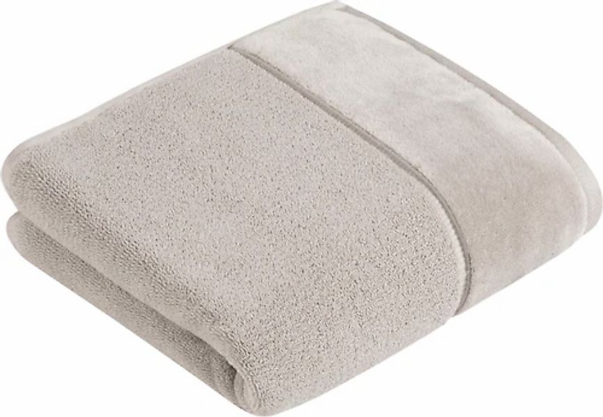 Vossen Handtuch »Pure«, (2 St.), Baumwolle & VEGAN, mit eleganter Veloursbo günstig online kaufen