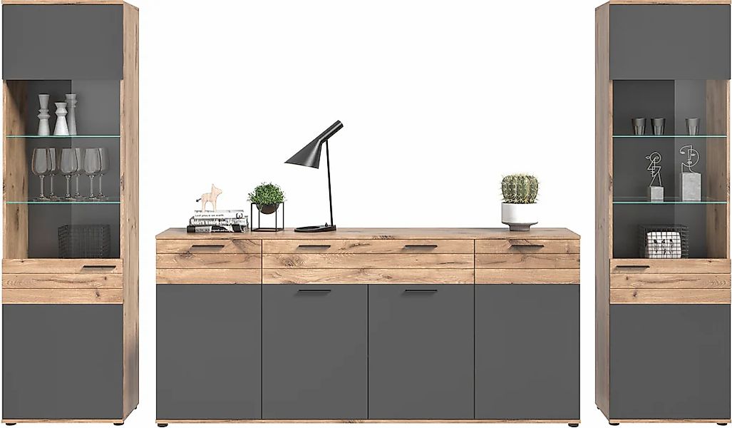 INOSIGN Wohnwand "Riga" 3 Stk. tlg. günstig online kaufen