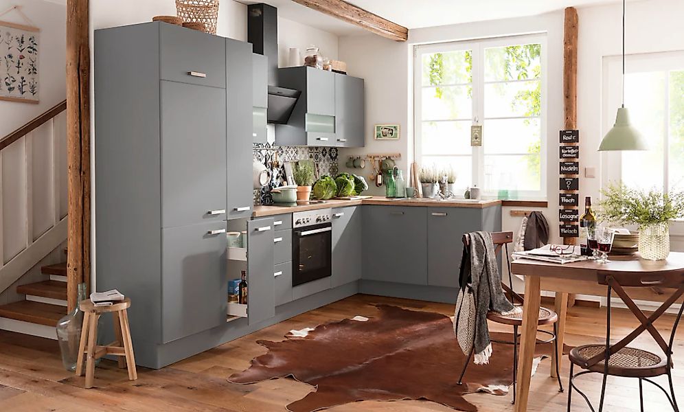 OPTIFIT Winkelküche "Parma" ohne E-Geräte, Stellbreite 315 x 175 cm günstig online kaufen