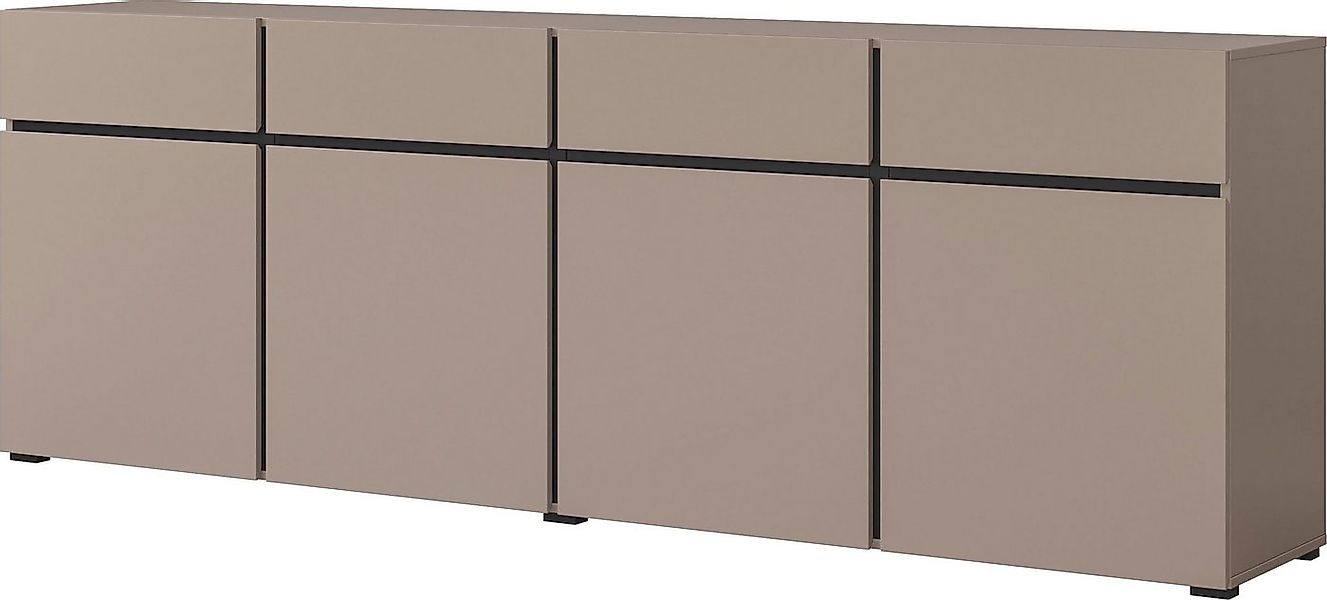 INOSIGN Sideboard Cross,Breite 225 cm, moderne grifflose Kommode,4 Türen/4 günstig online kaufen