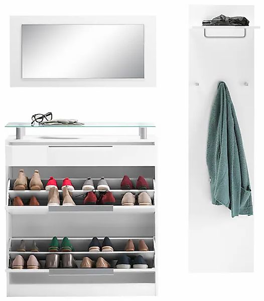 borchardt Möbel Garderoben-Set »Oliva«, (3-tlg), mit stehendem Schuhschrank günstig online kaufen