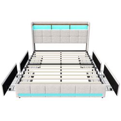 Furnishings Home Polsterbett LED Doppelbett 140x200cm, günstig online kaufen