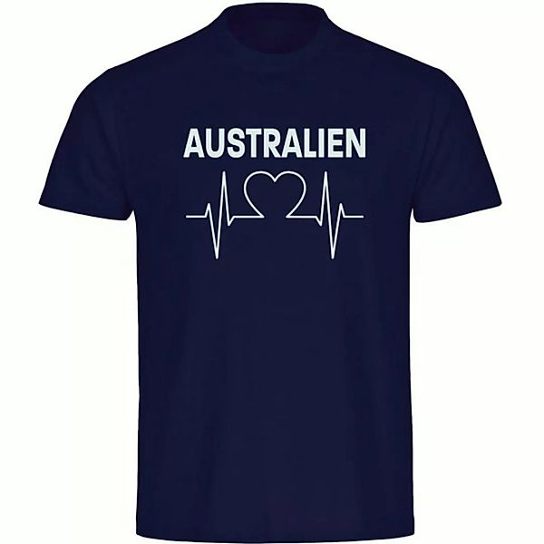 multifanshop T-Shirt Herren Australien - Herzschlag - Männer günstig online kaufen