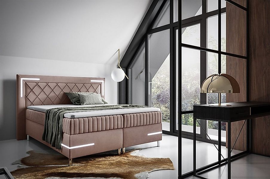 Fun Möbel Boxbett Schlafzimmerbett AMORE Nr.3 in Stoff Fresh (inkl. Bettkas günstig online kaufen