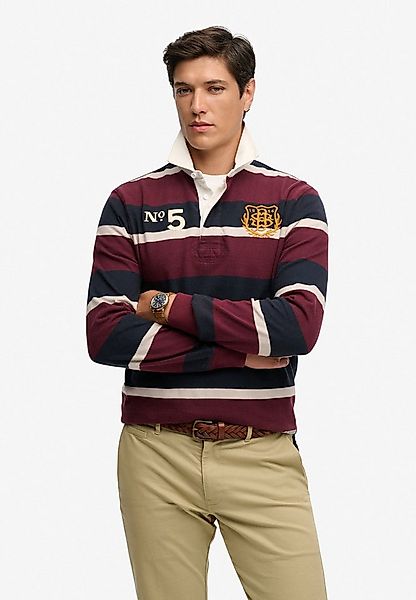 Superdry Langarmshirt DOUBLE EMBLEM STRIPE RUGBY günstig online kaufen