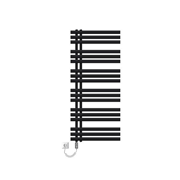 LuxeBath Elektrischer Heizkörper Iron EM 600x1400 mm Schwarz Matt Heizstab günstig online kaufen