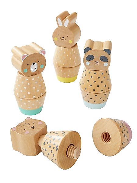 vertbaudet Lernspielzeug Tierfiguren zum Schrauben, Lernspiel günstig online kaufen