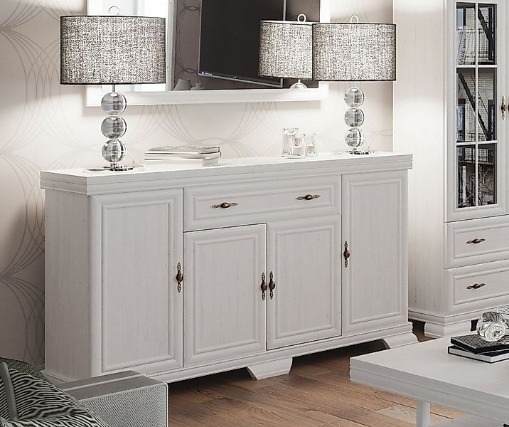 Feldmann-Wohnen Sideboard Kora (1 St), 168cm 4-türig andersen pinie rustika günstig online kaufen