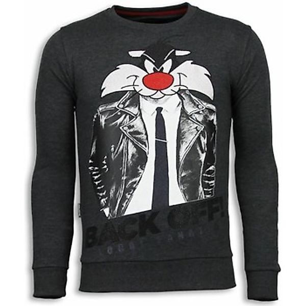 Local Fanatic  Sweatshirt Pussy Cat Strass Steinkohle günstig online kaufen