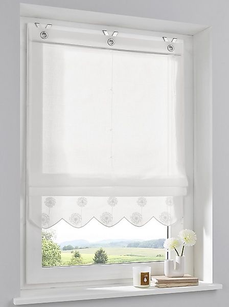 Kutti Raffrollo Elly, mit Hakenaufhängung, ohne Bohren, freihängend, Baumwo günstig online kaufen