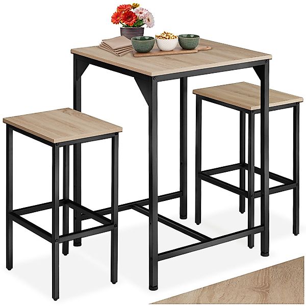 tectake Stehtisch Barset (1-St., 3 tlg), günstig online kaufen