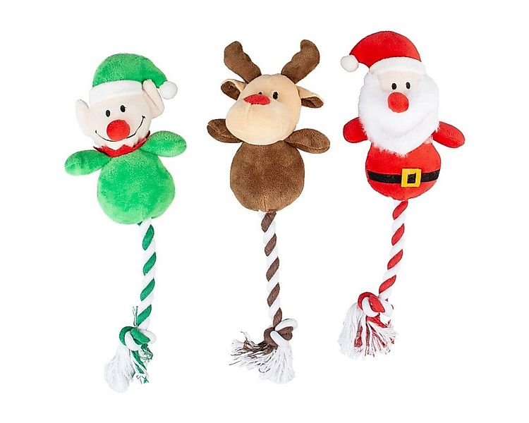 DUVO+ Tierkuscheltier Hundespielzeug Xmas Kuscheltier mit Seil günstig online kaufen