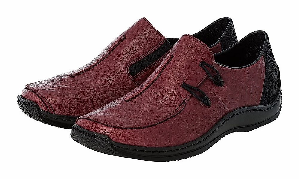 Rieker Slipper Freizeitschuh, Komfortschuh mit strukturiertem günstig online kaufen