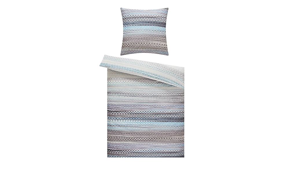 AURO Satin Bettwäsche  Streifen - mehrfarbig - 100% Baumwolle - 135 cm - Be günstig online kaufen