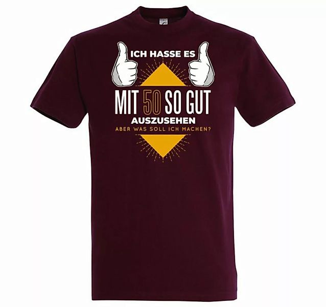 Youth Designz T-Shirt 50 und Gutaussehend Herren Shirt mit lustigem Spruch günstig online kaufen