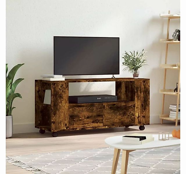 furnicato TV-Schrank Räuchereiche 102x34,5x43 cm Holzwerkstoff günstig online kaufen