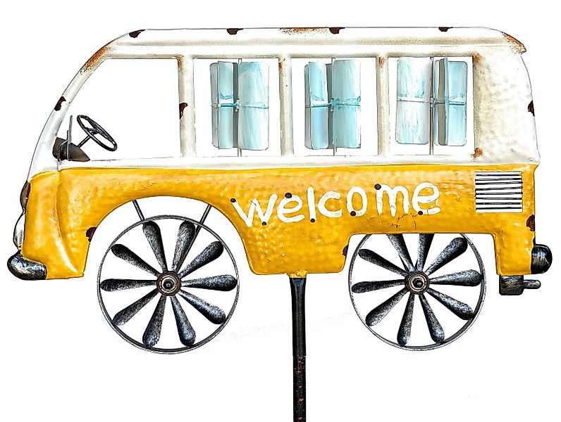 DanDiBo Gartenstecker Metall Bus Auto XL günstig online kaufen