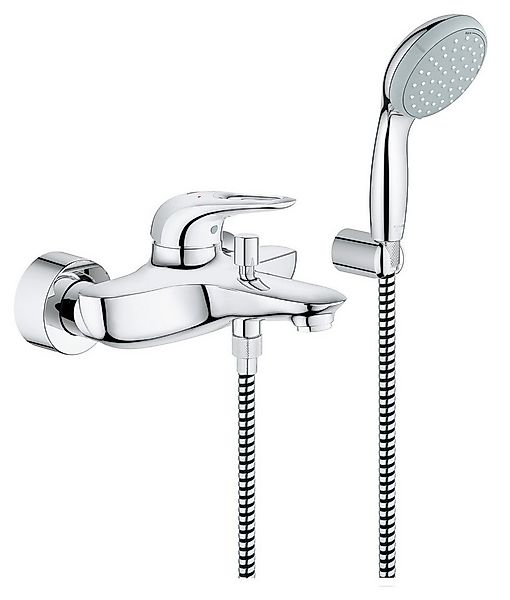 Grohe Badarmatur Eurostyle Einhand Wannenbatterie mit Brausegarnitur offene günstig online kaufen