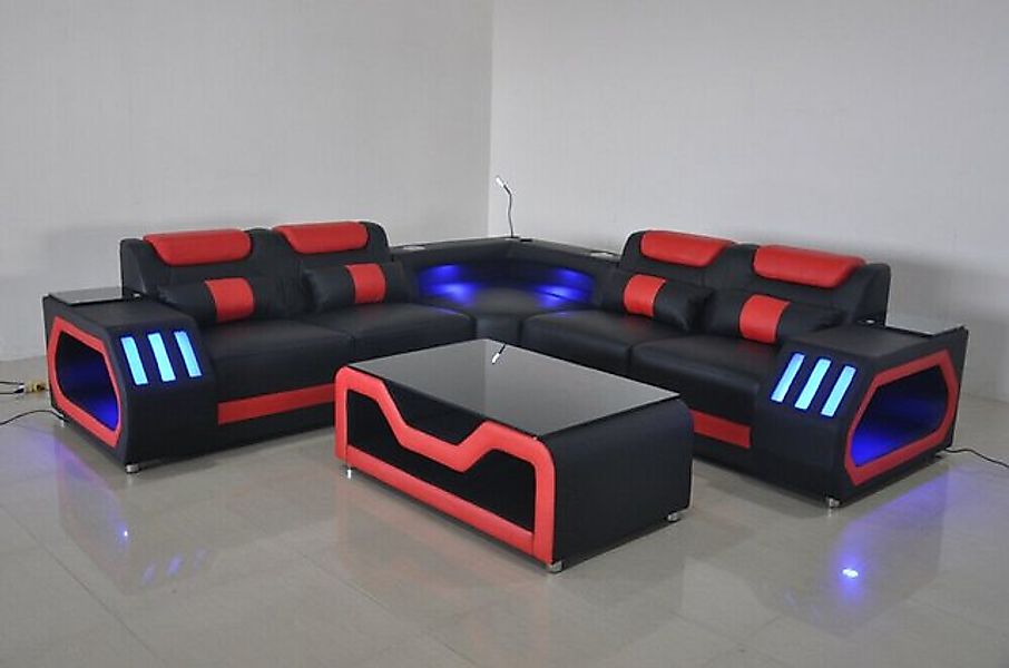JVmoebel Ecksofa Wohnlandschaft Textil Leder Sofas L Form Sofa Couch Polste günstig online kaufen
