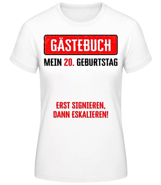Gästebuch 20 Geburtstag · Frauen Basic T-Shirt günstig online kaufen