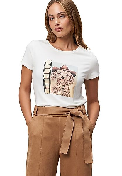 Zero Kurzarmshirt Damen mit Hundemotiv (1-tlg) Plain/ohne Details günstig online kaufen