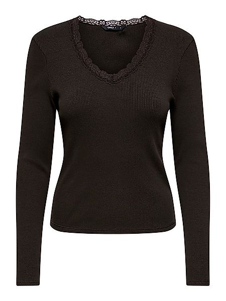 ONLY V-Shirt ONLSARA SHARAI L/S V-NECK TOP JRS Baumwollmischung, slim fit günstig online kaufen