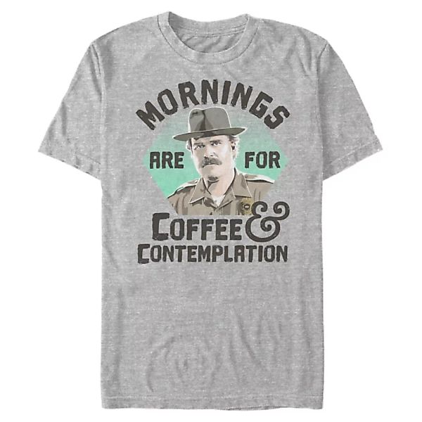 Netflix - Stranger Things - Hopper Coffee Morning - Männer T-Shirt günstig online kaufen