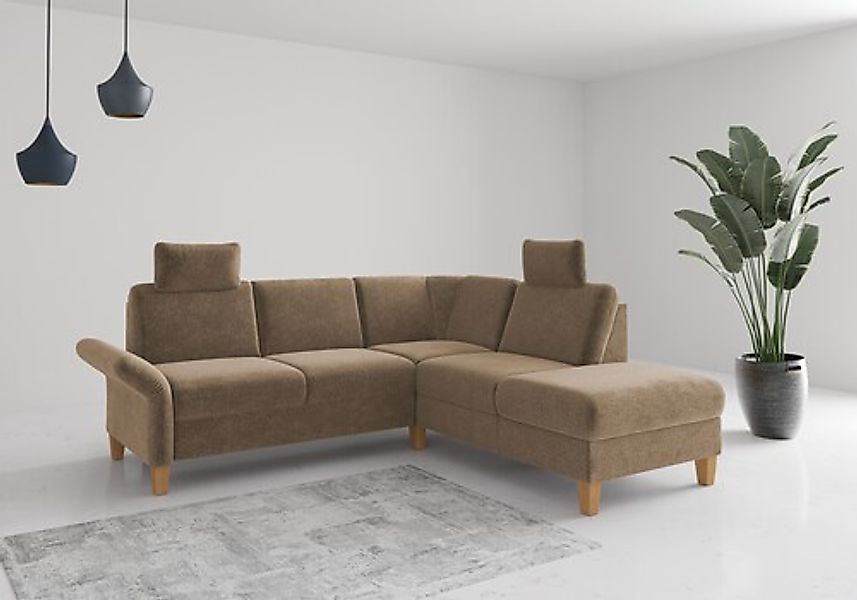 Home affaire Ecksofa "Rochelle, L-Form", wahlweise mit Armteilverstellung, günstig online kaufen