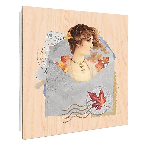 Banjado Schlüsselkasten mit Holzfront 30x30cm Weiß Scharnier Links 50 Haken günstig online kaufen