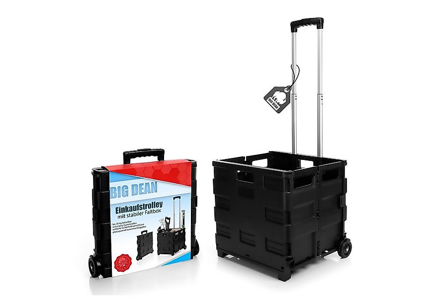 BigDean Einkaufstrolley Einkaufswagen klappbar belastbar bis 35kg - Telesko günstig online kaufen