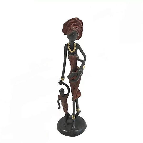 Bronze-skulptur "Frau Mit Kindern Ii" By Issouf | 25 Cm | Unikat | Versch. günstig online kaufen