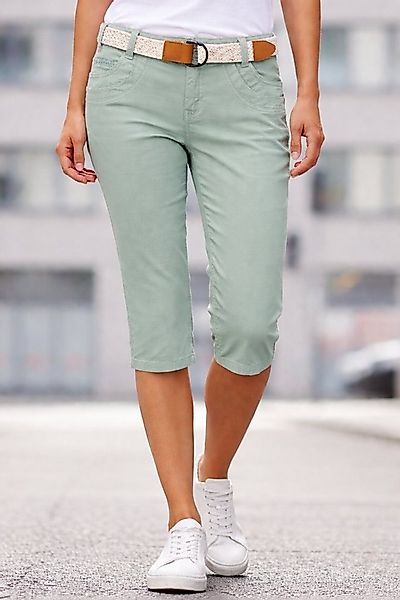 SUBLEVEL Shorts Damen 3/4 Capri Hose leichte Sommerhose mit Gürtel Leichte günstig online kaufen