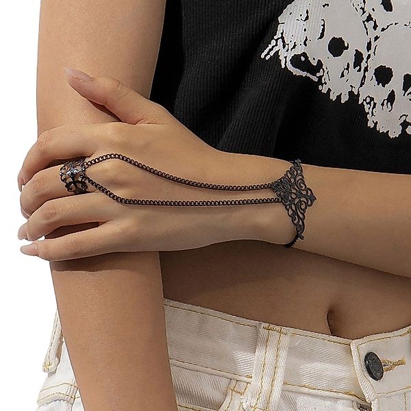 YRIIOMO Armband Dreieck Krone verbunden Ring günstig online kaufen