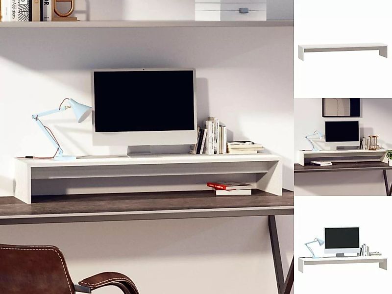 vidaXL TV-Schrank Monitorständer Weiß 100x27x15 cm Massivholz Kiefer TV-Kon günstig online kaufen