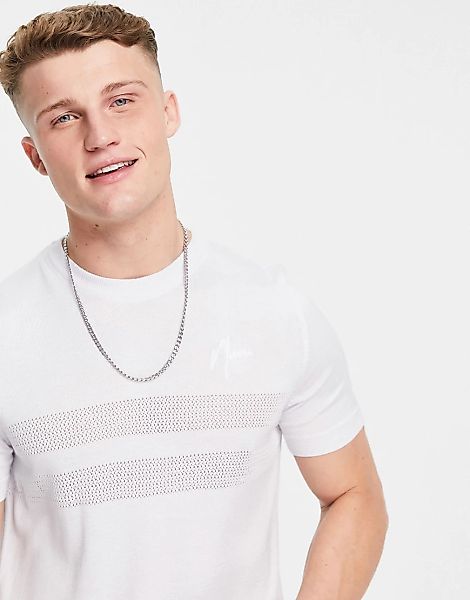 New Look – Strick-T-Shirt mit NLM-Stickerei in Grau günstig online kaufen
