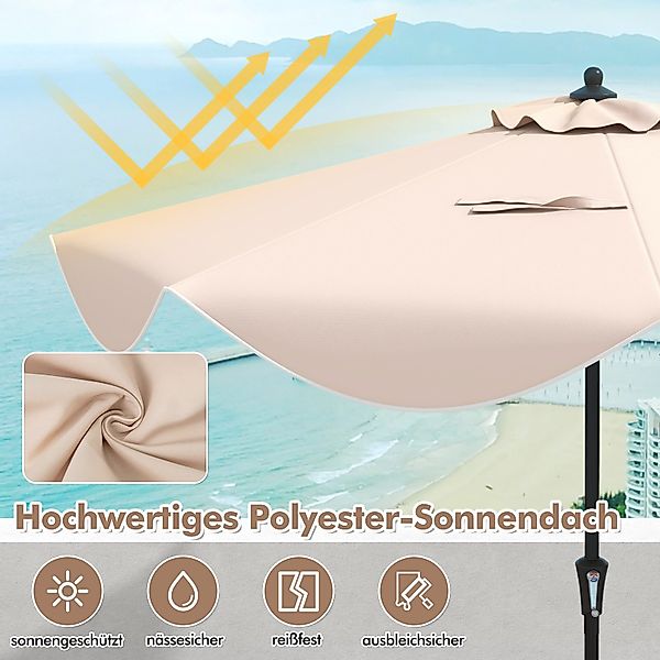 COSTWAY Sonnenschirm, LxB: 270x270 cm, Gartenschirm günstig online kaufen