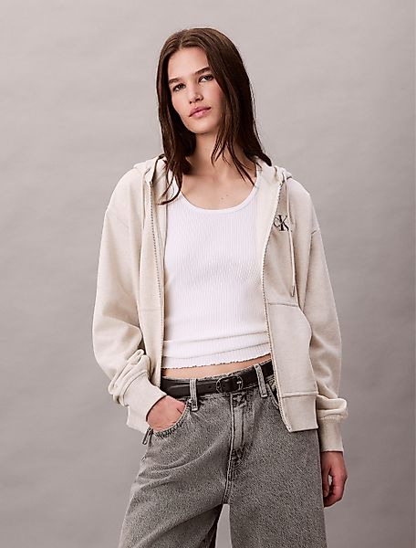 Calvin Klein Jeans Sweatjacke Mit Rundhalsausschnitt günstig online kaufen