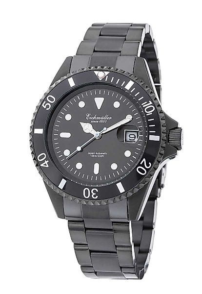 Eichmüller Taucheruhr Herrenuhr Edelstahl Schwarz 43 günstig online kaufen