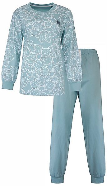 Tenderness Schlafanzug Damen Jersey Pyjama lang mit Bündchen (2 tlg) günstig online kaufen