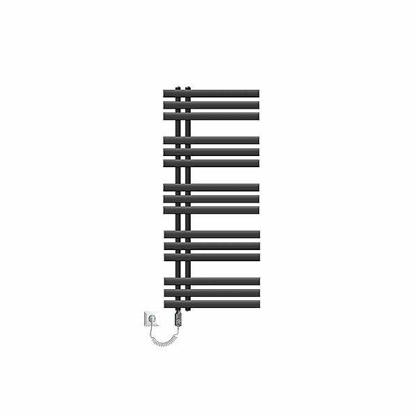 LuxeBath Iron EM Badheizkörper Elektrisch Heizstab 1200W 500x1200mm Anthraz günstig online kaufen
