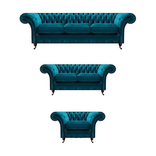 Xlmoebel Sofa Designer Chesterfield Polstermöbel Wohnzimmer Textil Couchen, günstig online kaufen
