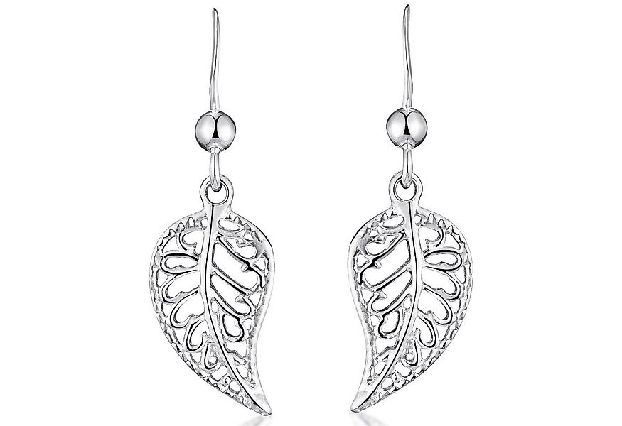 Materia Paar Ohrhänger Damen Silber Blatt Natur hängend SO-20, 925 Sterling günstig online kaufen